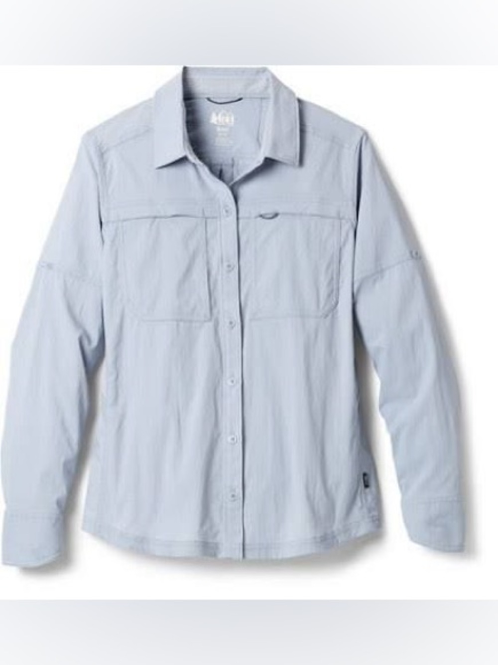 REI Co-op Sahara Long Sleeve Shirt Women M Heron Blue NWT Hiking UPF 35